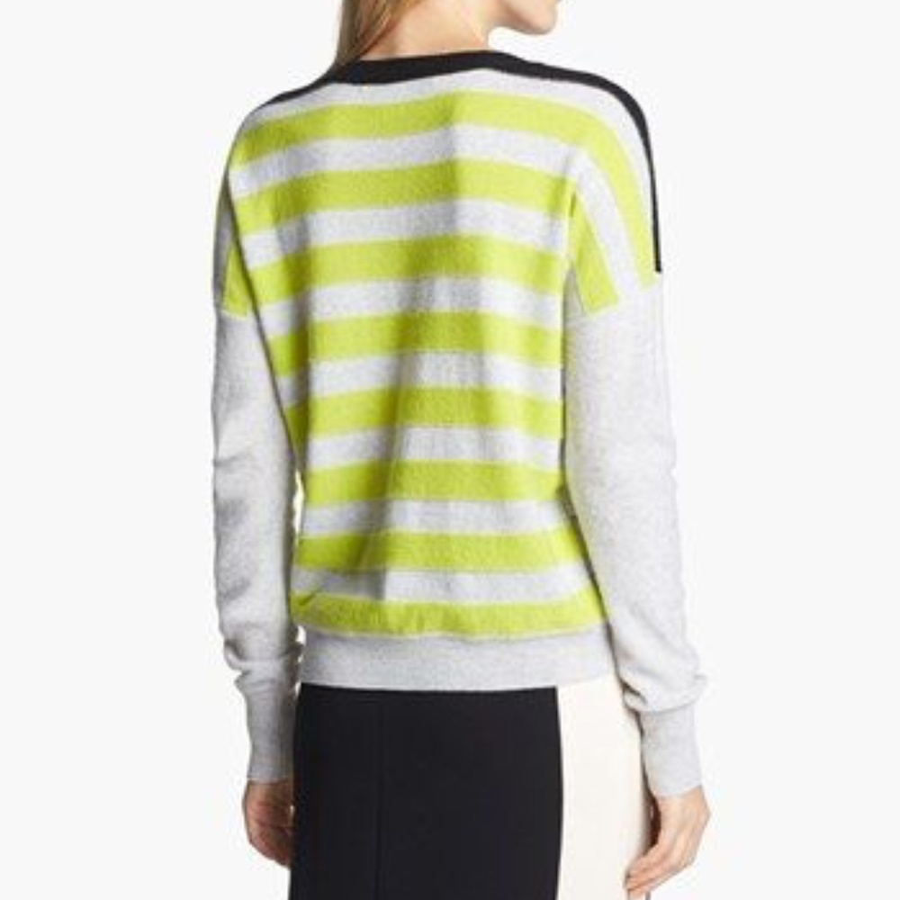 DVF cashmere stripped butter soft sweater M